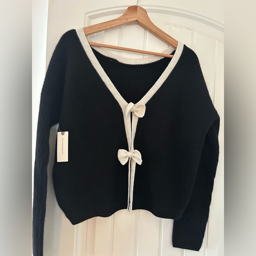 Anthropologie Black and White Sweater